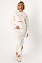 Cielo Malibu Athletics Sweatshirt - White